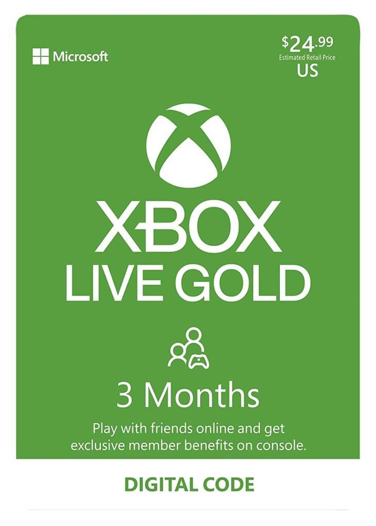 Xbox Live Gold 3 Month Membership Digital Code USA