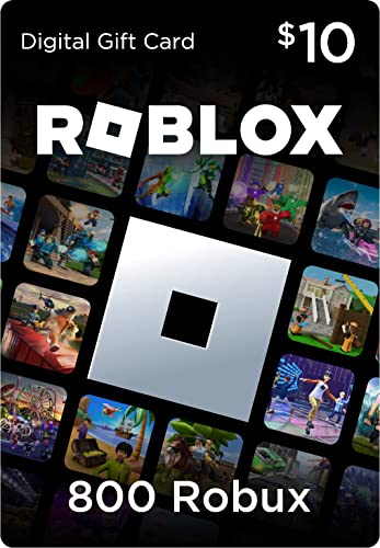 Roblox Digital $10 Gift Card 800 Robux Includes Exclusive Virtual Item Online Game Code