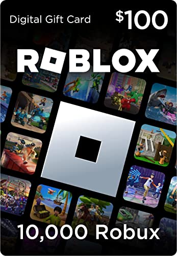 Roblox Digital $100 Gift Card 10,000 Robux Includes Exclusive Virtual Item Online Game Code
