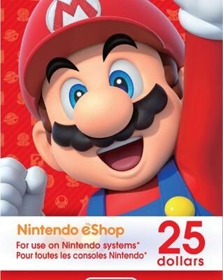 NINTENDO ESHOP $25 GIFT CARD DIGITAL CODE USA