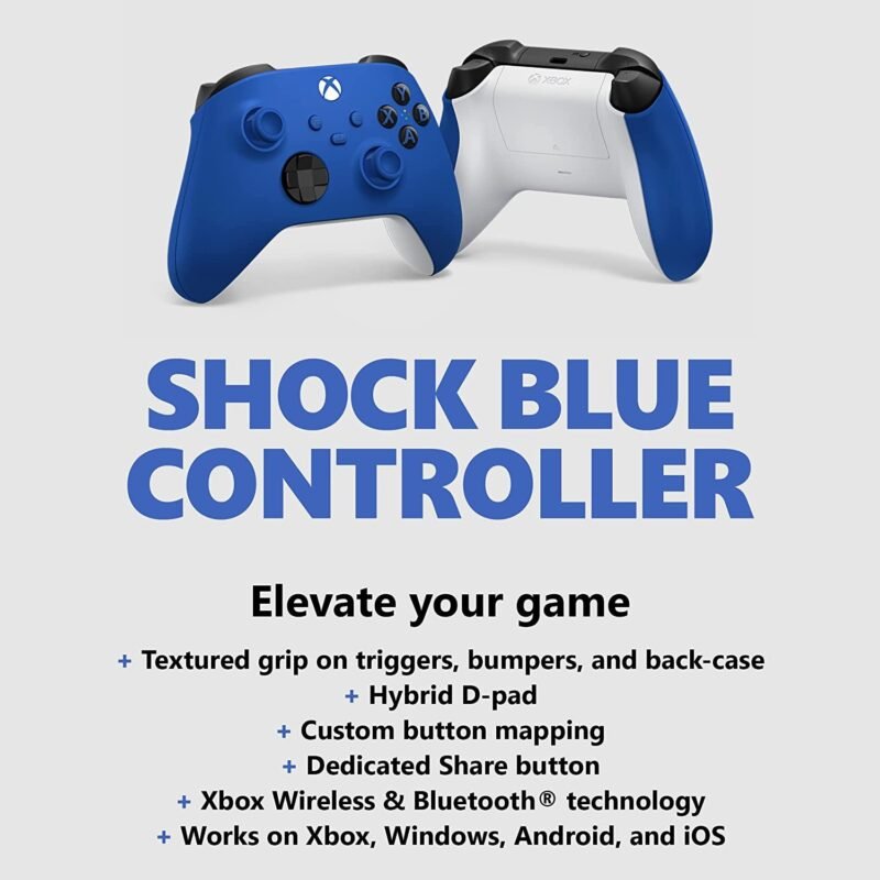 Xbox Core Wireless Controller – Shock Blue - Image 3