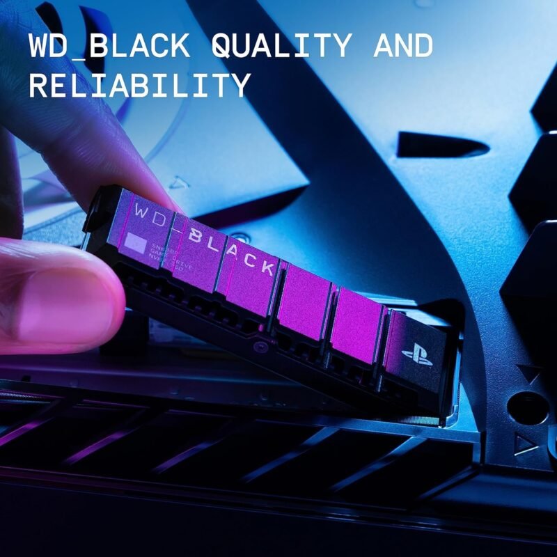 WD_BLACK 2TB SN850P NVMe M.2 SSD Officially Licensed Storage Expansion for PS5 Consoles, up to 7,300MB/s, with heatsink - Image 3