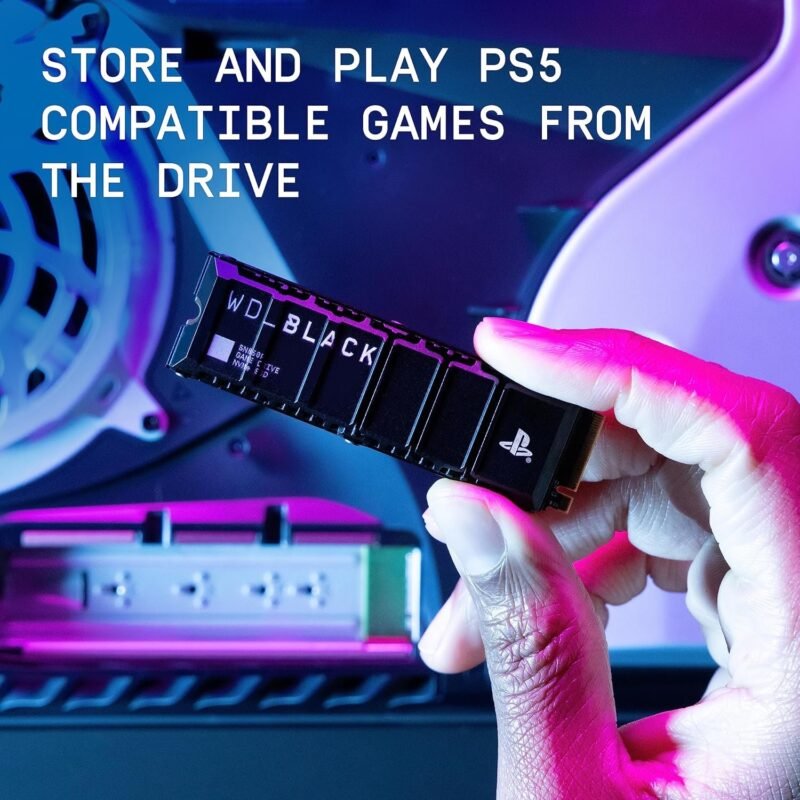 WD_BLACK 2TB SN850P NVMe M.2 SSD Officially Licensed Storage Expansion for PS5 Consoles, up to 7,300MB/s, with heatsink - Image 2