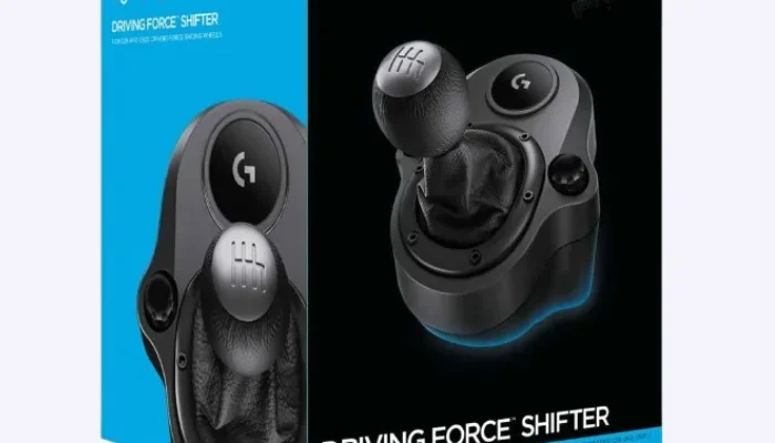 Logitech G Driving Force Shifter six-speed H-pattern shifter in black