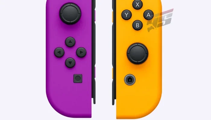 Nintendo Switch Joy Con Controllers Neon Purple & Orange