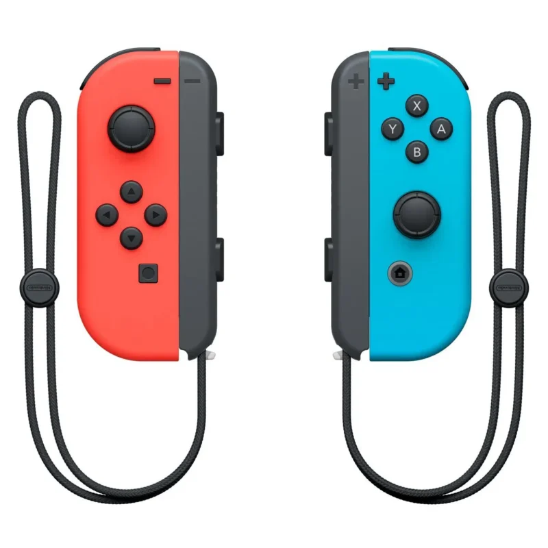 Nintendo Switch Joy Con Controllers Neon Red & Blue - Image 2