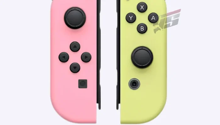 Nintendo Switch joycon controllers pastel pink & pastel yellow