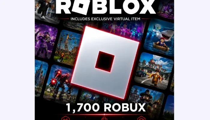 Roblox Digital $20 Gift Card  1,700 Robux Includes Exclusive Virtual Item Online Game Code