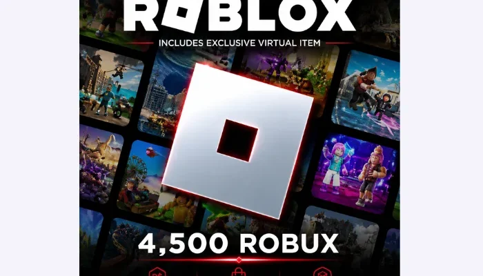 Roblox Digital $50 Gift Card  4,500 Robux Includes Exclusive Virtual Item Online Game Code