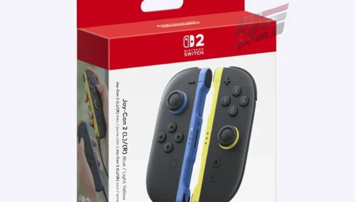 Nintendo Switch 2 Joy Con Controllers Blue Light Yellow