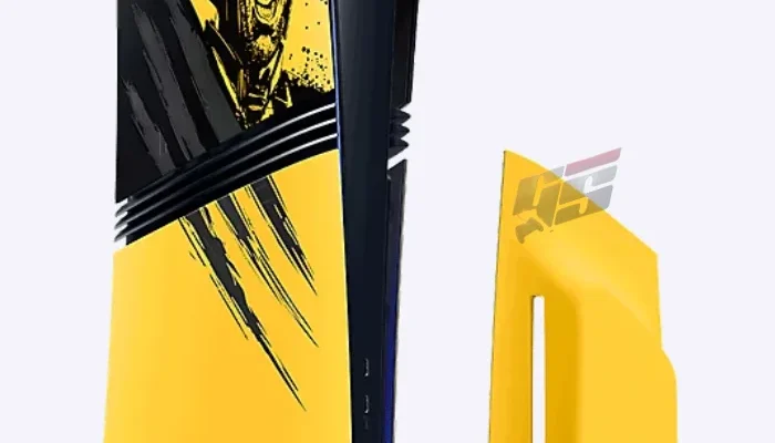 PS5 Pro Console Cover Wolverine Battle Yellow Limited Edition front view